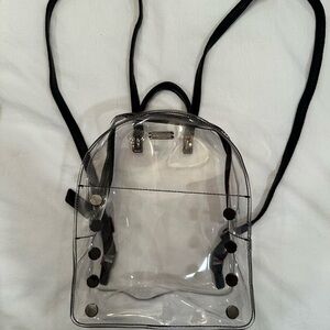 Clear Backpack with Black Accents